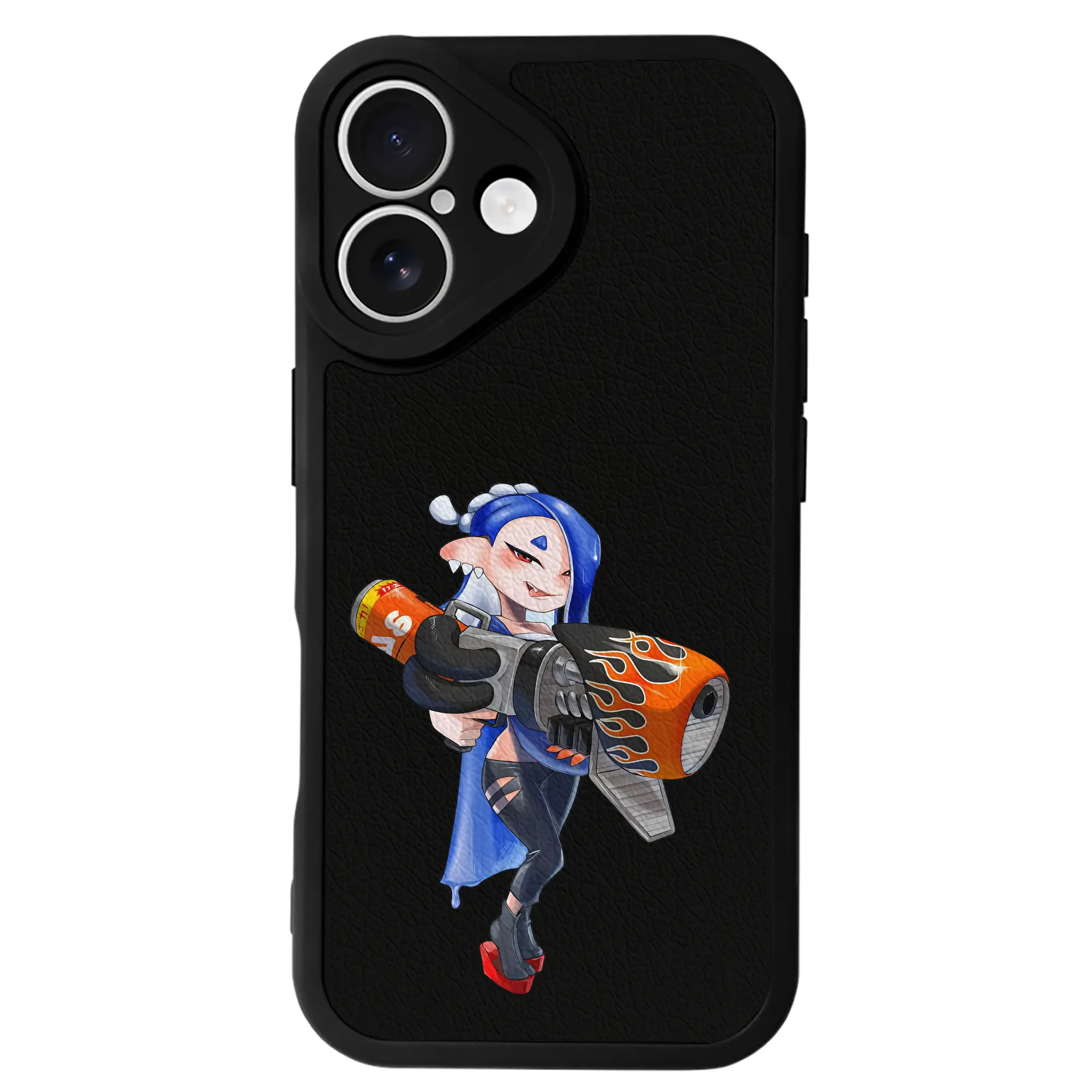 スプラトゥーン グッズ,フウカ - IPhone 16シリーズ対応 ・ シリコンスマホケース ・ レザー調 ・ 高精度フィット ・ 耐衝撃 ・ ワイヤレス充電対応 ・ 精密カット